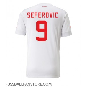 Schweiz Haris Seferovic #9 Replik Auswärtstrikot WM 2022 Kurzarm